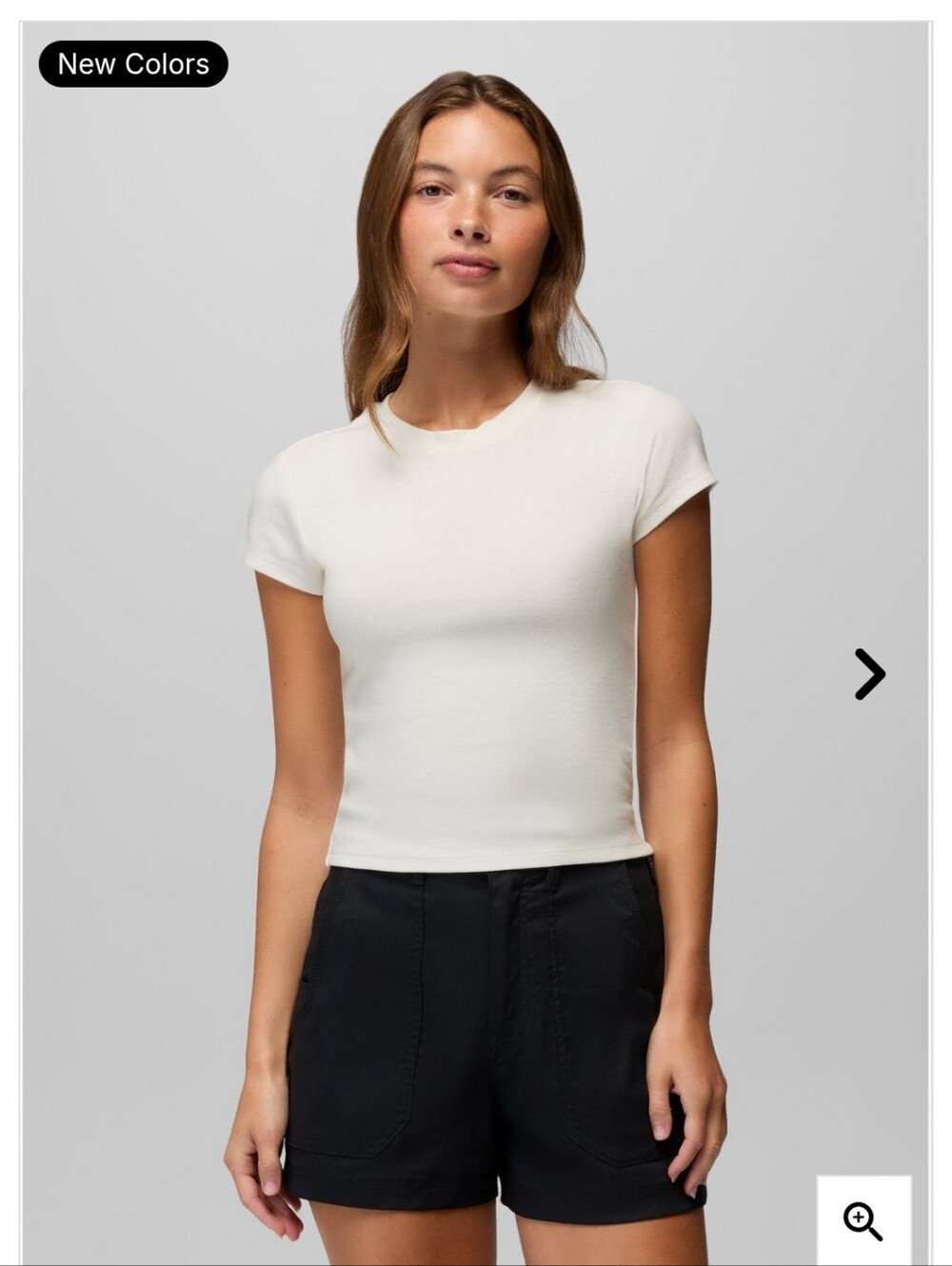 Prana Short Sleeve Babydoll Crop Tee